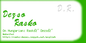 dezso rasko business card